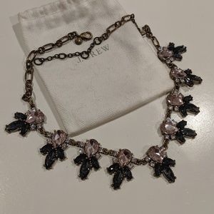 J Crew - Pink Black Stones Diamond Necklace